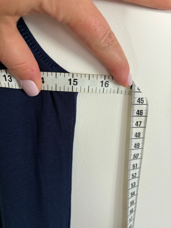 Quince Deep Blue Tank Swing Midi Dress - Navy- Medium - Picture 4 of 7